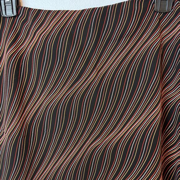 Vintage Casual Corner Pull On Skirt Women's Sz 10  Wavy Stripe Design Ruffle - Picture 2 of 6